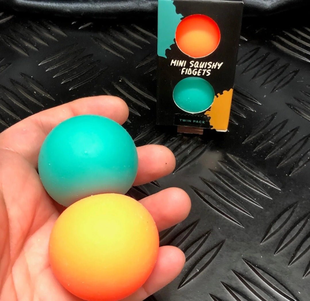 COOMING SOON - Box of 12 - Kaiko Twin pack of Squishy Fidget Balls - Holey Coley